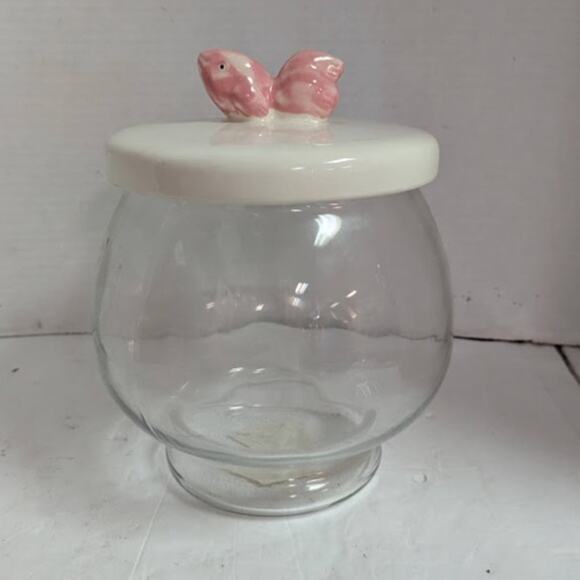 Treasure Craft Other - Vintage Treasure Craft Fish Bowl Anchor Hocking Clear Glass cookie Jar